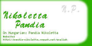 nikoletta pandia business card